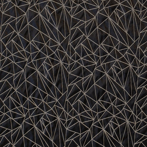 Stoffprobe, Nylon, schwarz mit reflektierendem Print Oberstoff Radrobe Deutschland